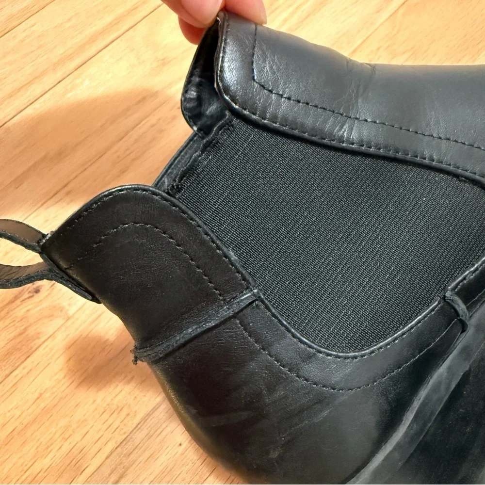 Steve Madden Dicey Black Leather Ankle Booties Size 8 - Picture 8 of 8